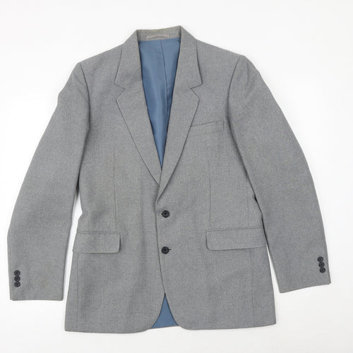 C&A Mens Grey Nylon Jacket Suit Jacket Size 38 Regular