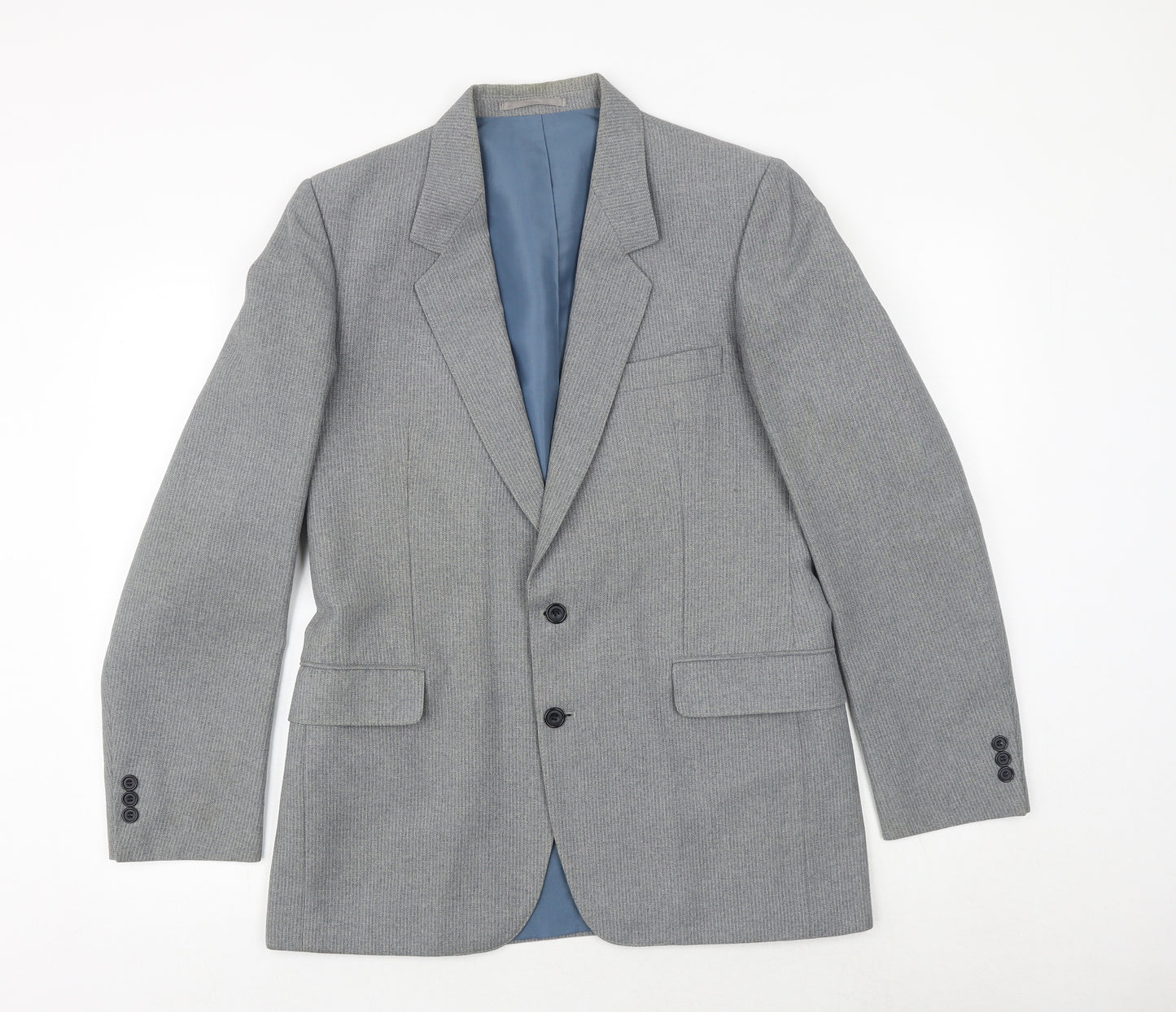 C&A Mens Grey Nylon Jacket Suit Jacket Size 38 Regular