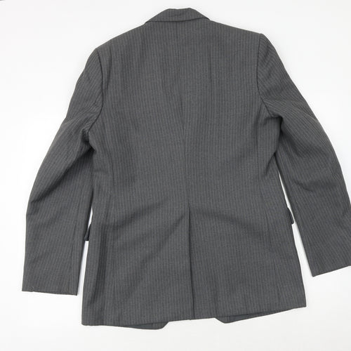 Spector Mens Grey Striped Wool Jacket Suit Jacket Size 42 Regular