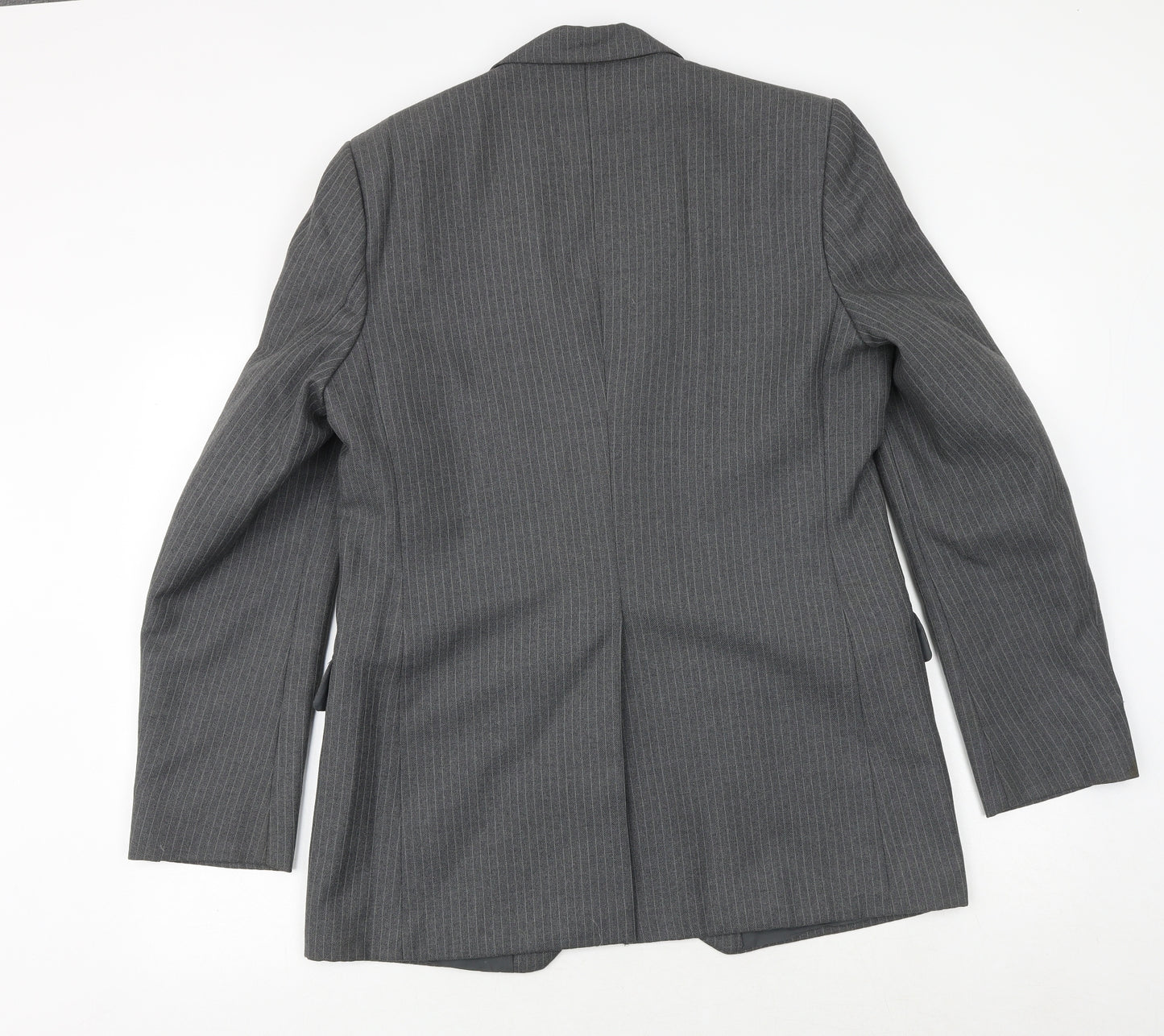 Spector Mens Grey Striped Wool Jacket Suit Jacket Size 42 Regular