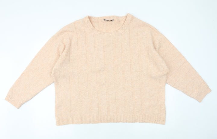 Marks and Spencer Womens Pink Round Neck Acrylic Pullover Jumper Size S