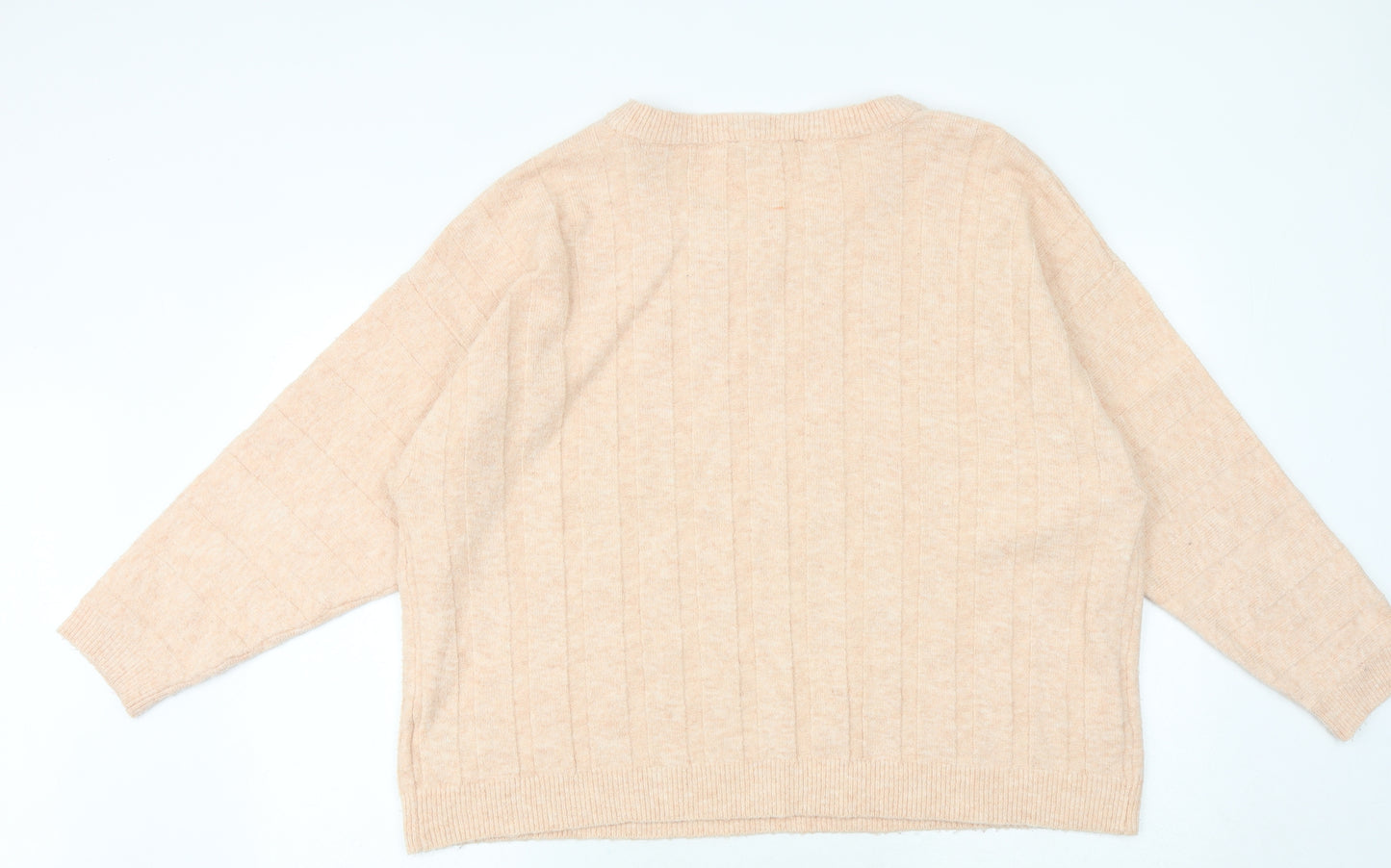 Marks and Spencer Womens Pink Round Neck Acrylic Pullover Jumper Size S