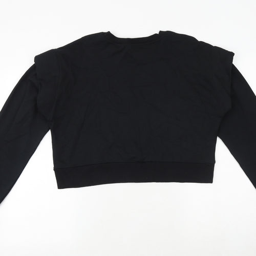 ASOS Womens Black Cotton Pullover Sweatshirt Size 10 Pullover