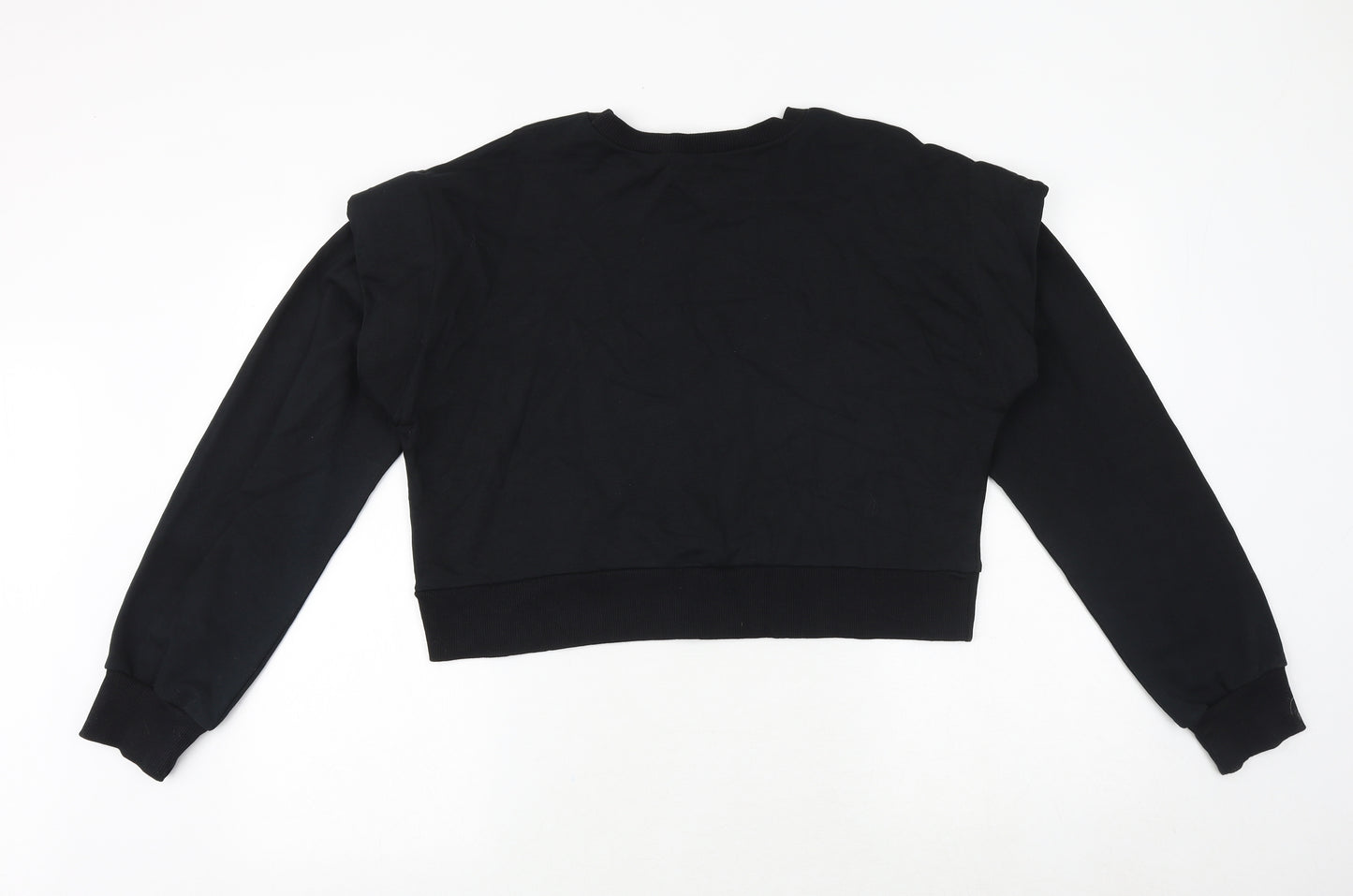 ASOS Womens Black Cotton Pullover Sweatshirt Size 10 Pullover