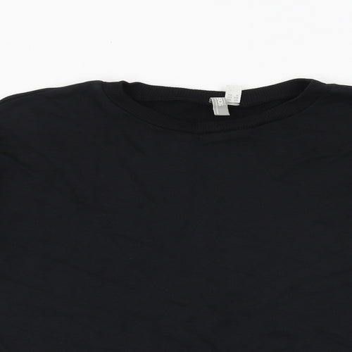 ASOS Womens Black Cotton Pullover Sweatshirt Size 10 Pullover