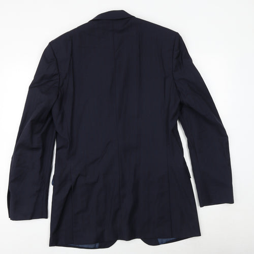 Marks and Spencer Mens Blue Polyester Jacket Suit Jacket Size 38 Regular