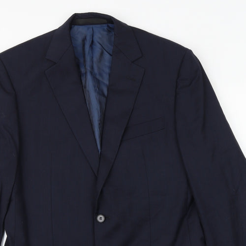 Marks and Spencer Mens Blue Polyester Jacket Suit Jacket Size 38 Regular