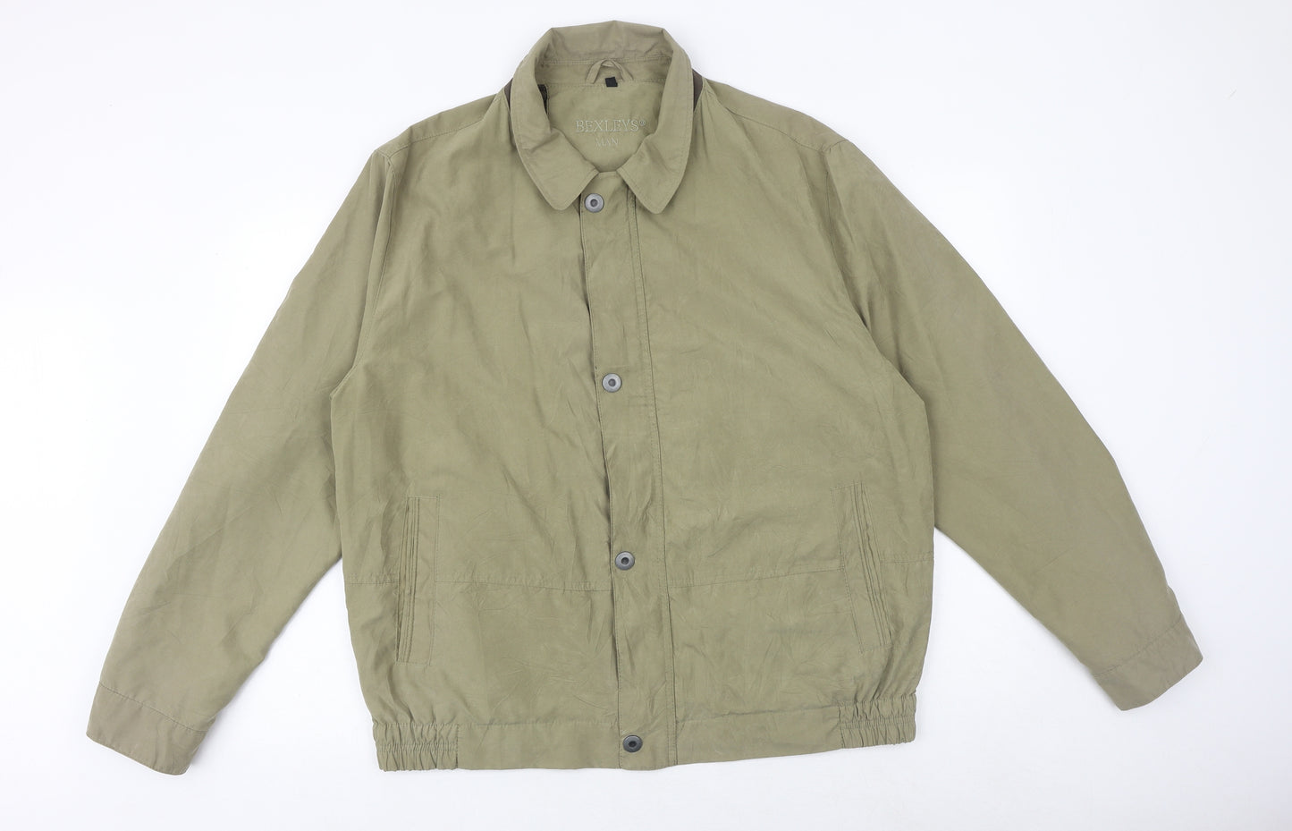 Bexleys Mens Beige Bomber Jacket Jacket Size L Zip