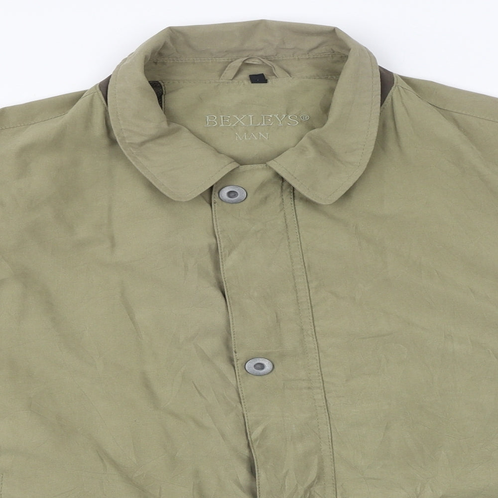 Bexleys Mens Beige Bomber Jacket Jacket Size L Zip