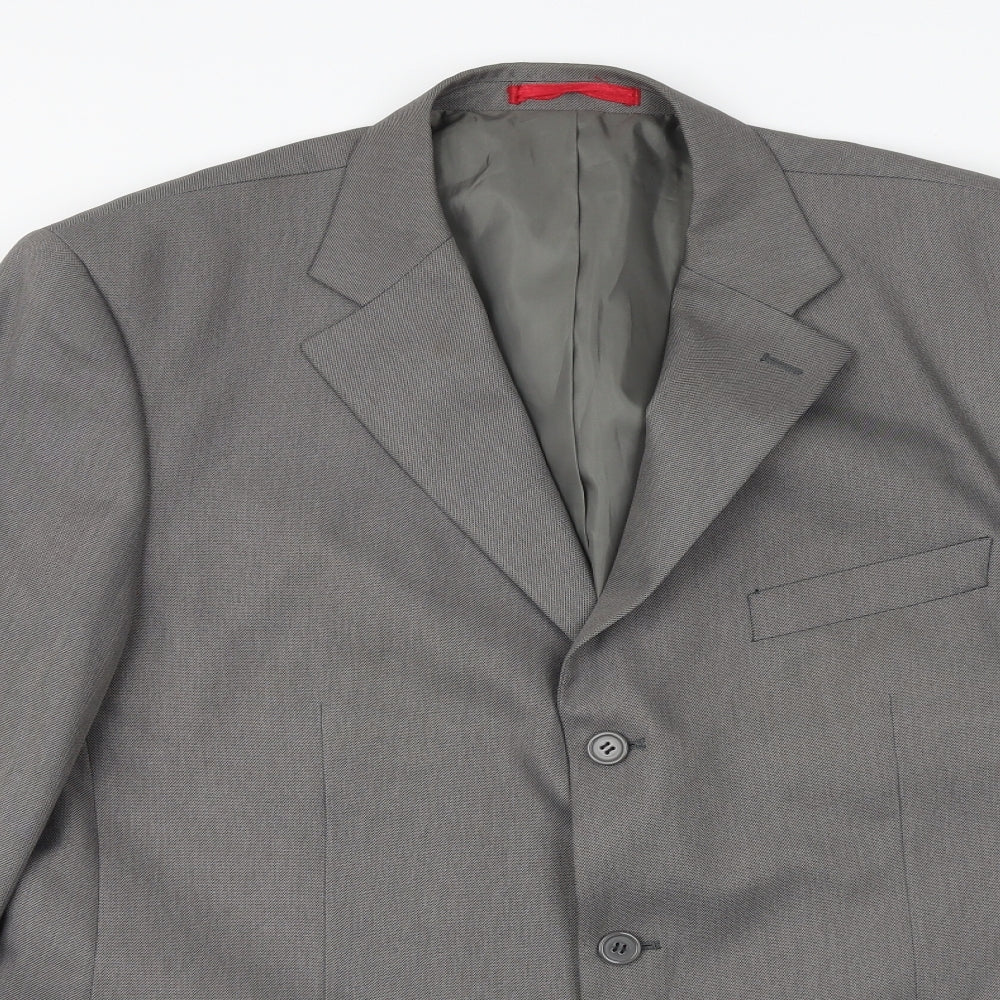 Taylor & Wright Mens Grey Polyester Jacket Suit Jacket Size 46 Regular