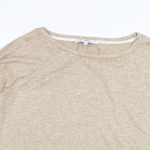 NEXT Womens Beige Round Neck Polyester Pullover Jumper Size 12