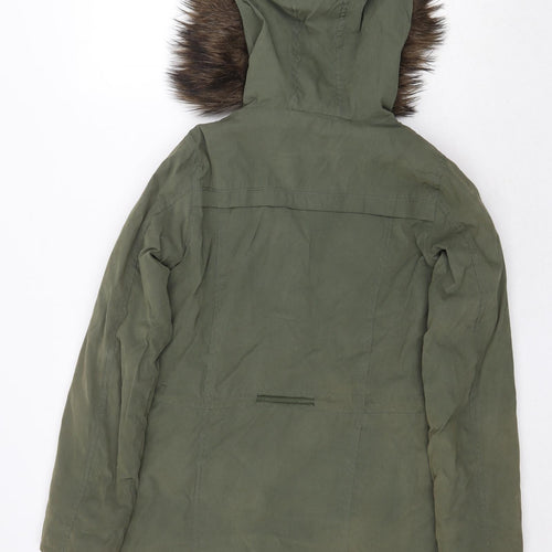 Aeropostale Womens Green Parka Coat Size XS Zip