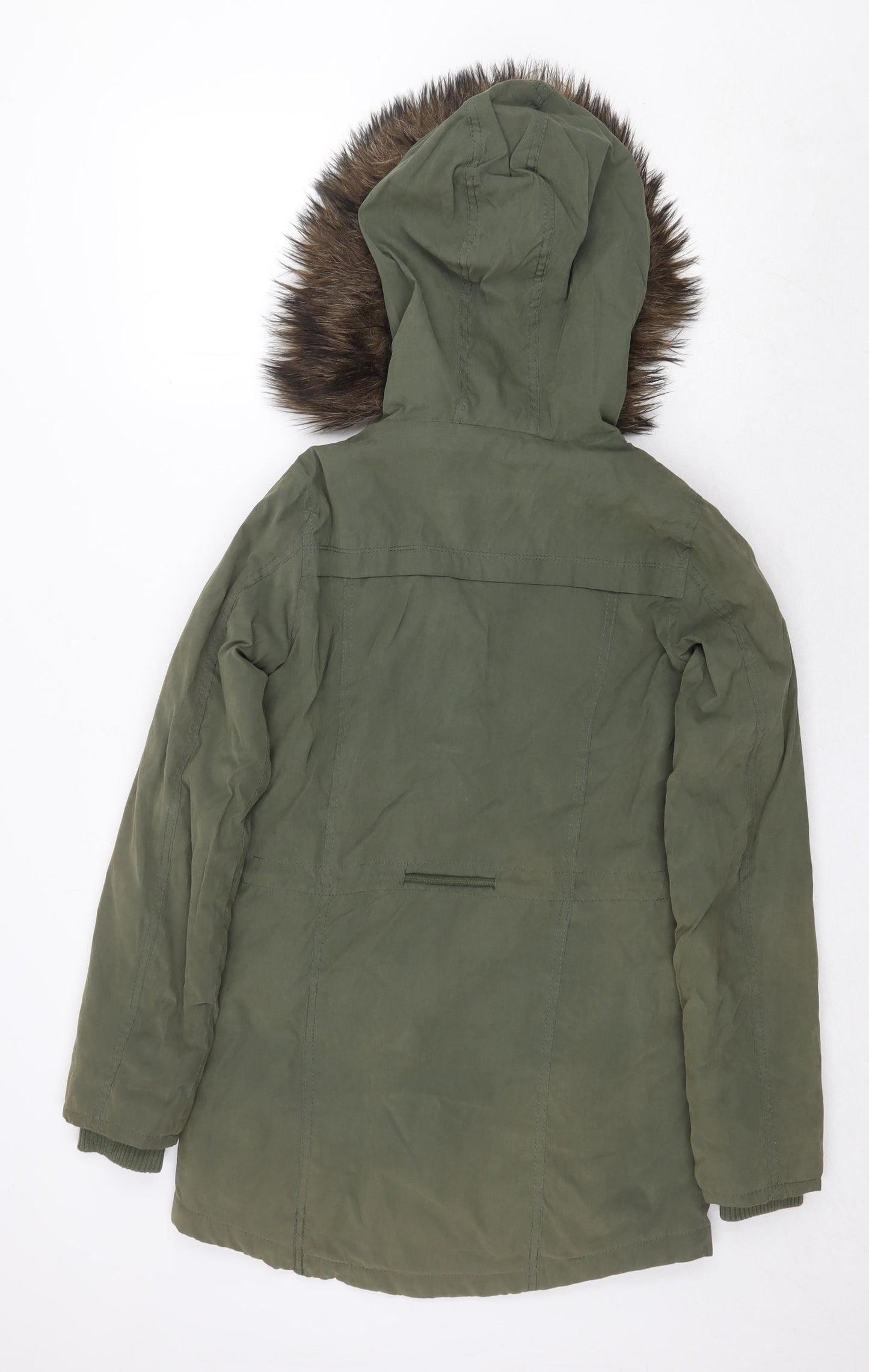 Aeropostale Womens Green Parka Coat Size XS Zip