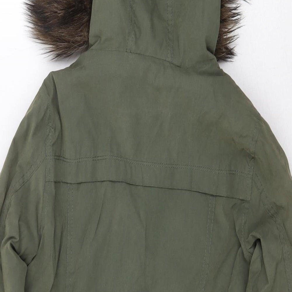 Aeropostale Womens Green Parka Coat Size XS Zip