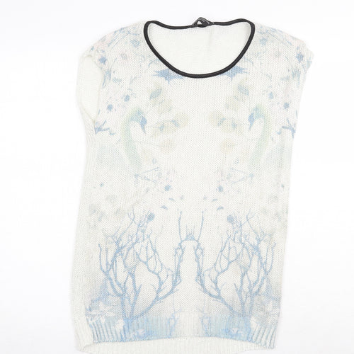 Dorothy Perkins Womens Multicoloured Round Neck Acrylic Pullover Jumper Size 8
