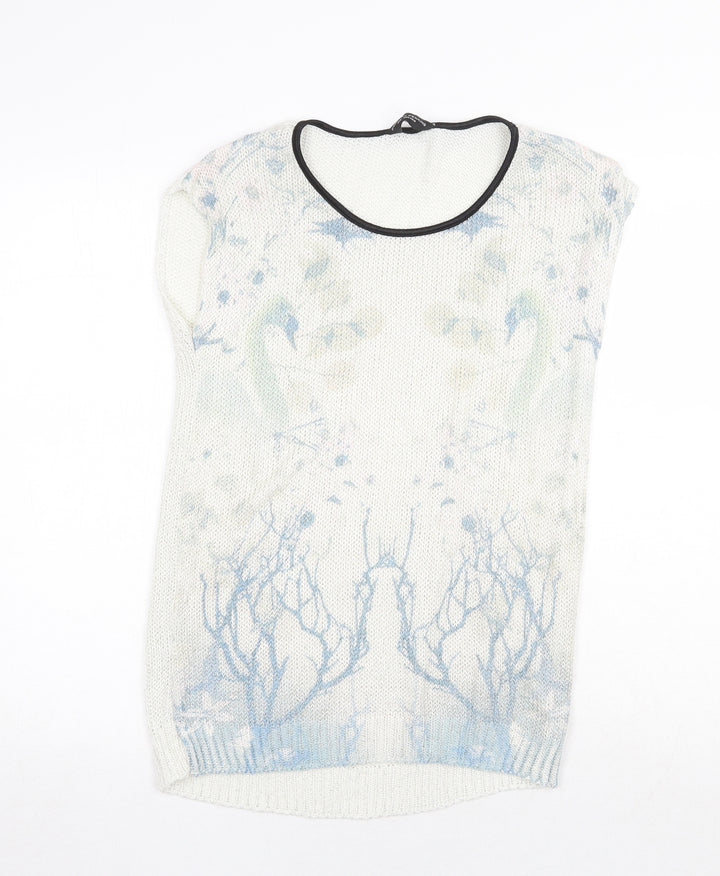 Dorothy Perkins Womens Multicoloured Round Neck Acrylic Pullover Jumper Size 8