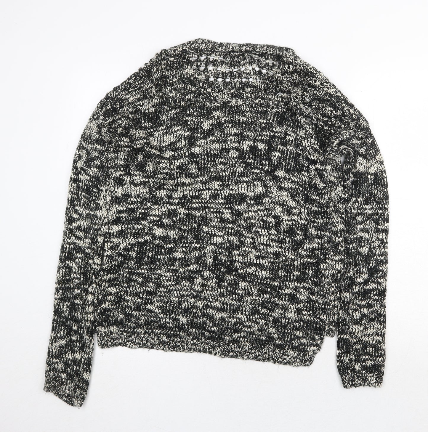 JACK Womens Black Round Neck Acrylic Pullover Jumper Size S
