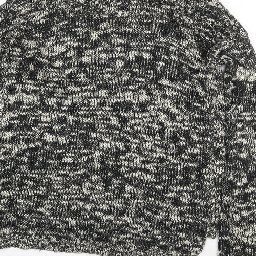 JACK Womens Black Round Neck Acrylic Pullover Jumper Size S