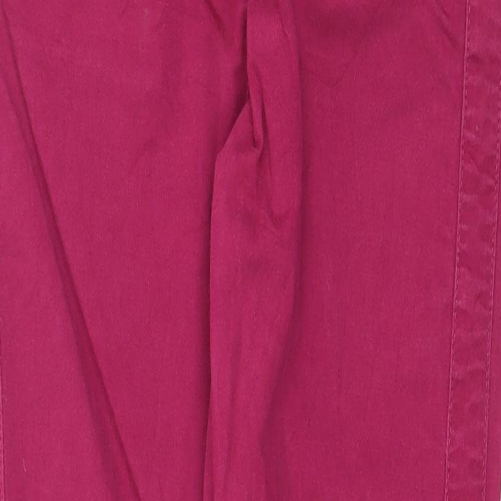 Marks and Spencer Womens Purple Cotton Skinny Jeans Size 10 Regular Zip