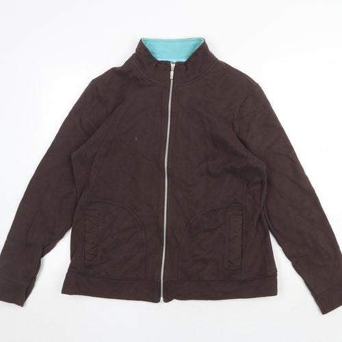 Maine New England Womens Brown Jacket Size 16 Zip