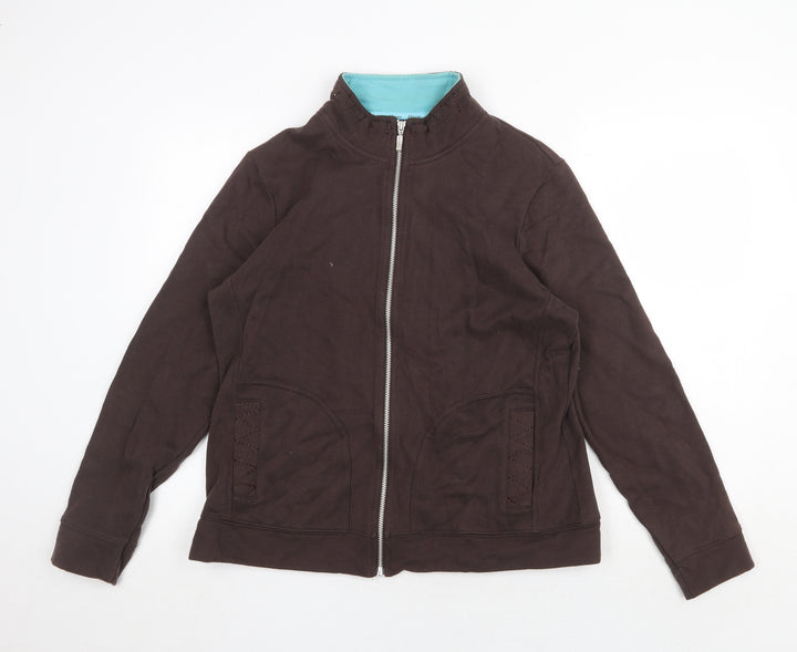 Maine New England Womens Brown Jacket Size 16 Zip