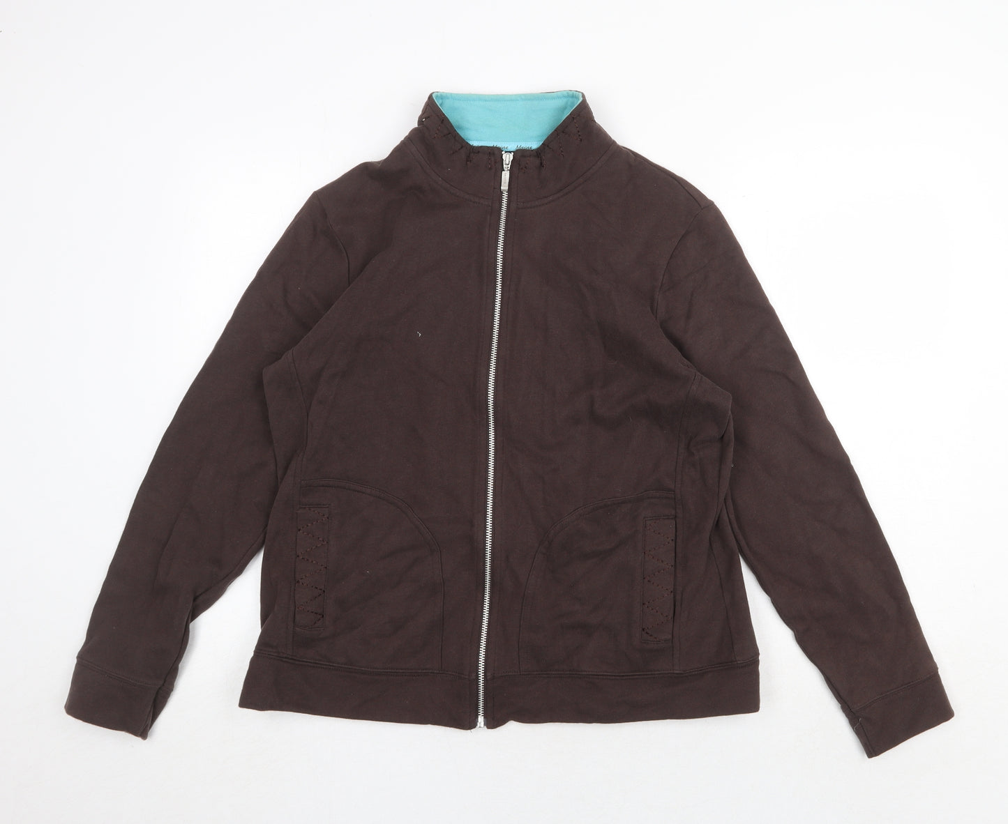 Maine New England Womens Brown Jacket Size 16 Zip