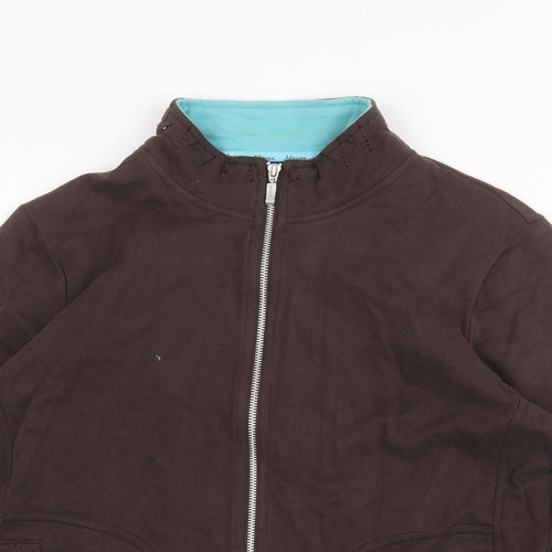 Maine New England Womens Brown Jacket Size 16 Zip