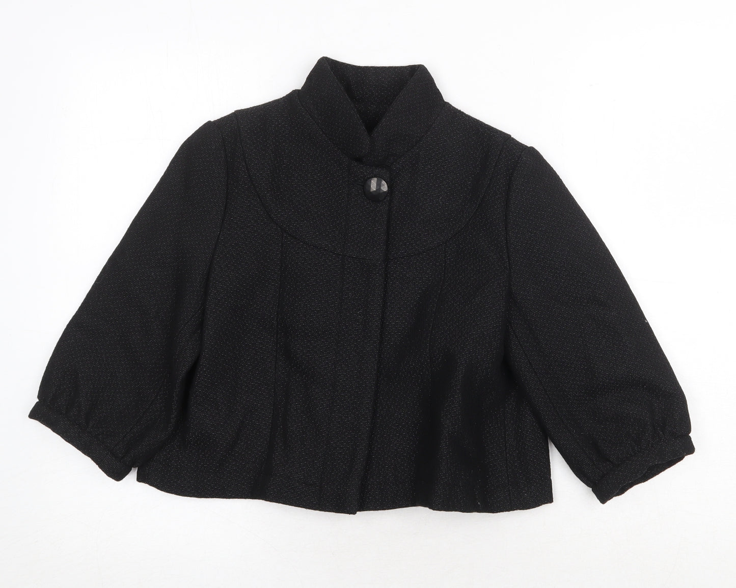 IXF Womens Black Geometric Jacket Size M Button