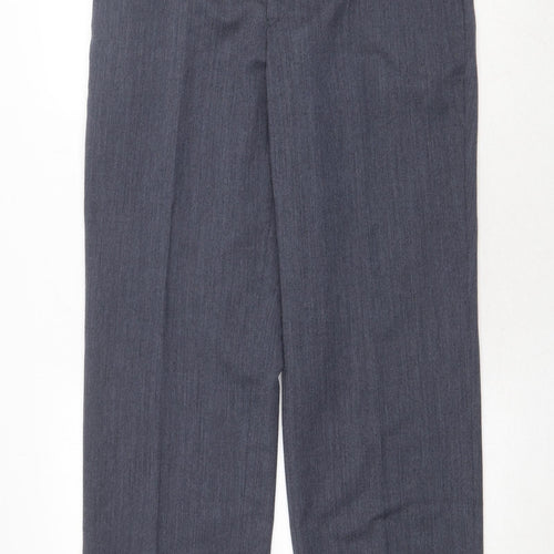Chatsworth Mens Blue Wool Dress Pants Trousers Size 36 in Regular Zip