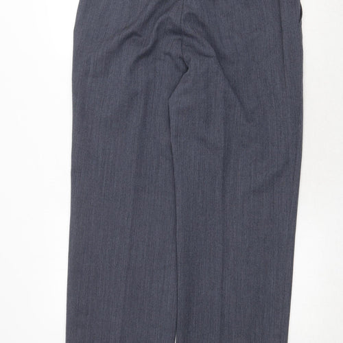 Chatsworth Mens Blue Wool Dress Pants Trousers Size 36 in Regular Zip