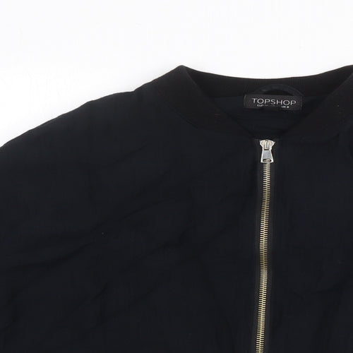 Topshop Womens Blue Jacket Size 8 Zip