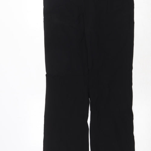 Etam Womens Black Viscose Dress Pants Trousers Size 16 Regular Zip