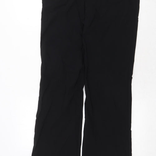 Etam Womens Black Viscose Dress Pants Trousers Size 16 Regular Zip