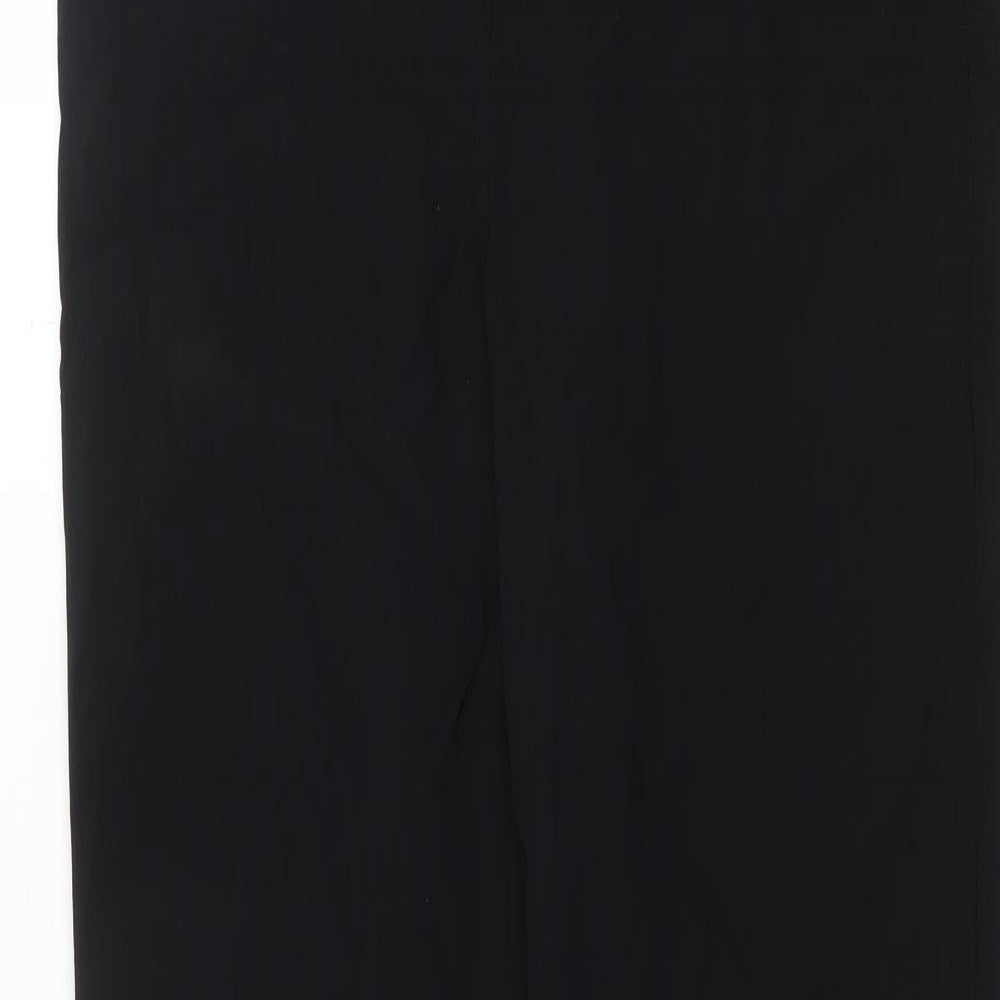 Etam Womens Black Viscose Dress Pants Trousers Size 16 Regular Zip