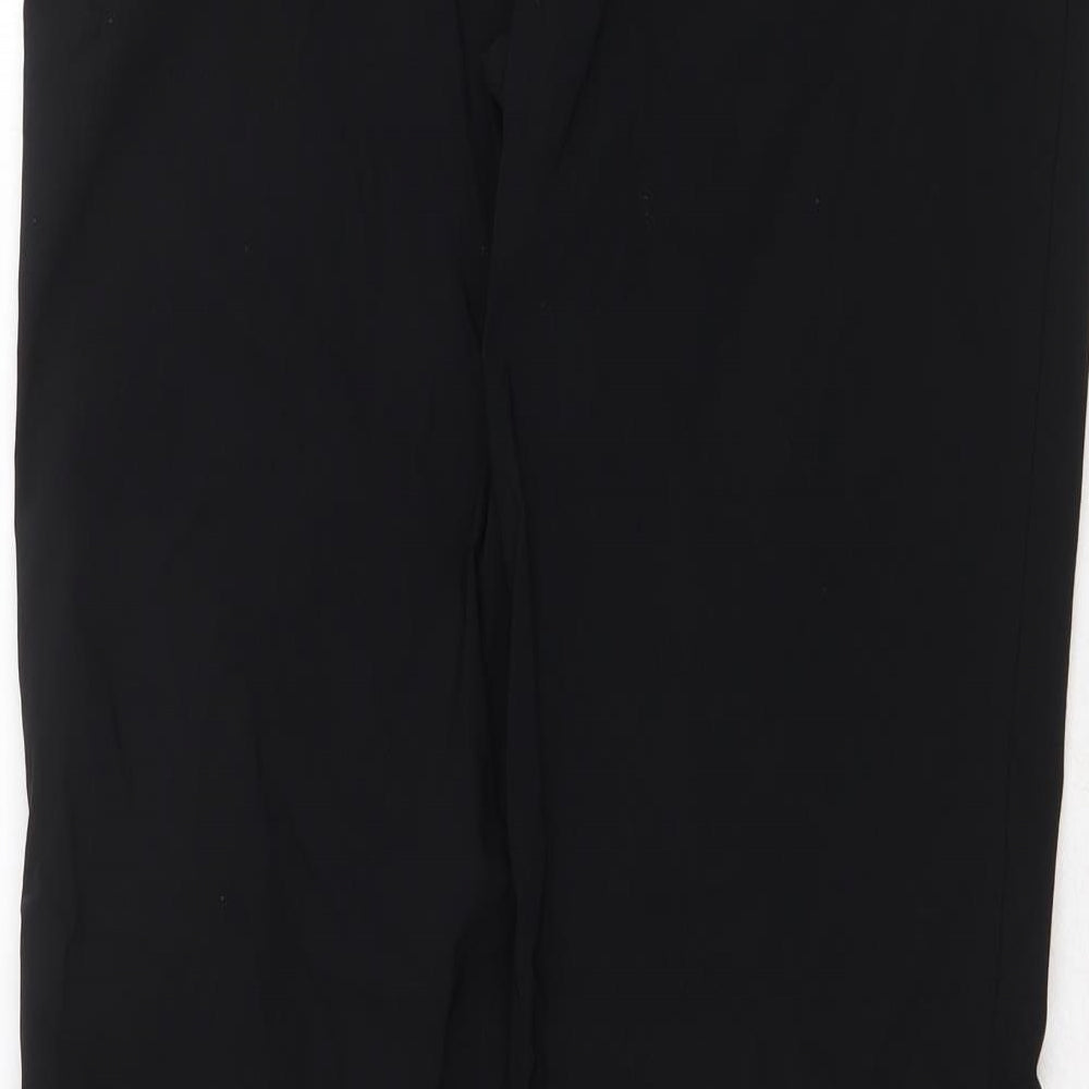 Etam Womens Black Viscose Dress Pants Trousers Size 16 Regular Zip