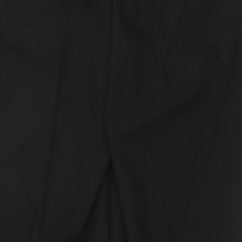 Dorothy Perkins Womens Black Polyester Chino Trousers Size 14 Regular Zip