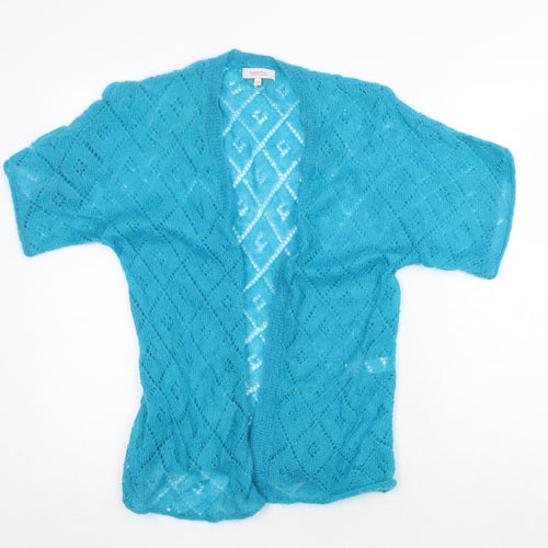 Debenhams Womens Blue V-Neck Wool Cardigan Jumper Size 12