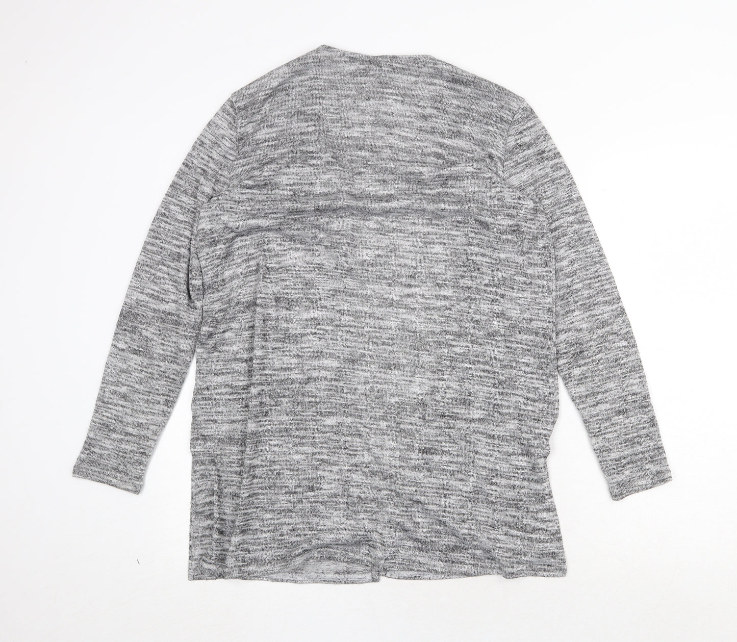 H&M Womens Grey V-Neck Polyester Cardigan Jumper Size M