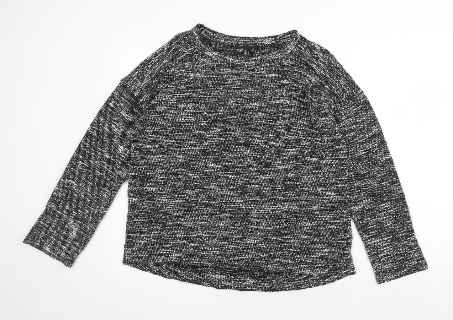 MNG Womens Grey Round Neck Acrylic Pullover Jumper Size L