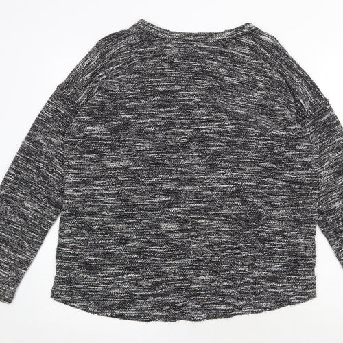 MNG Womens Grey Round Neck Acrylic Pullover Jumper Size L