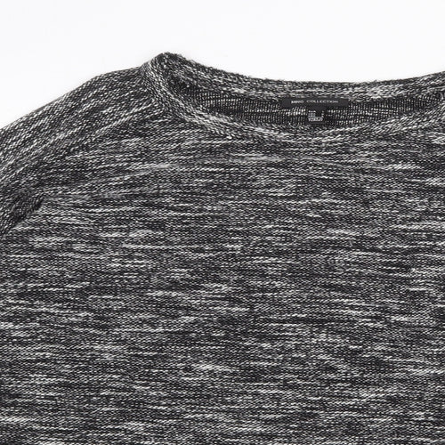 MNG Womens Grey Round Neck Acrylic Pullover Jumper Size L