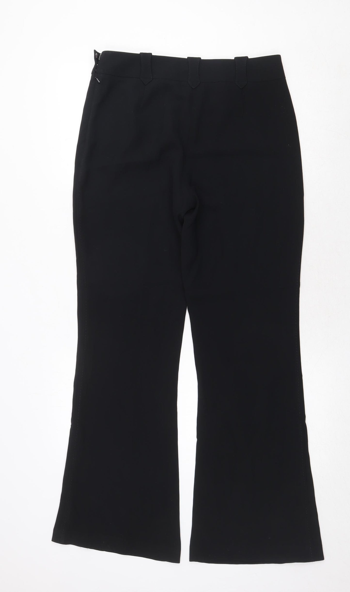 NEXT Womens Black Polyester Dress Pants Trousers Size 10 Regular Zip