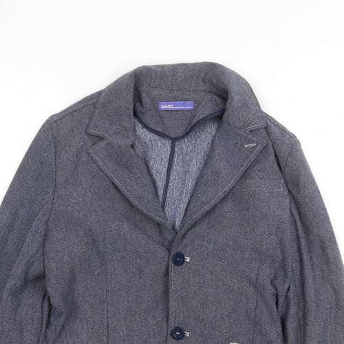 Gaudi Womens Blue Geometric Jacket Blazer Size 16 Button