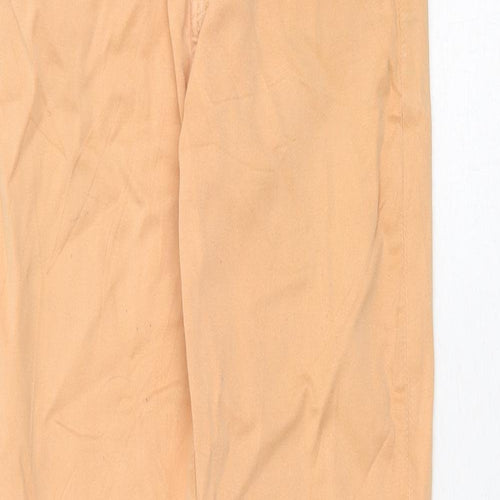 7 For All Mankind Womens Orange Cotton Skinny Jeans Size 26 in Regular Zip
