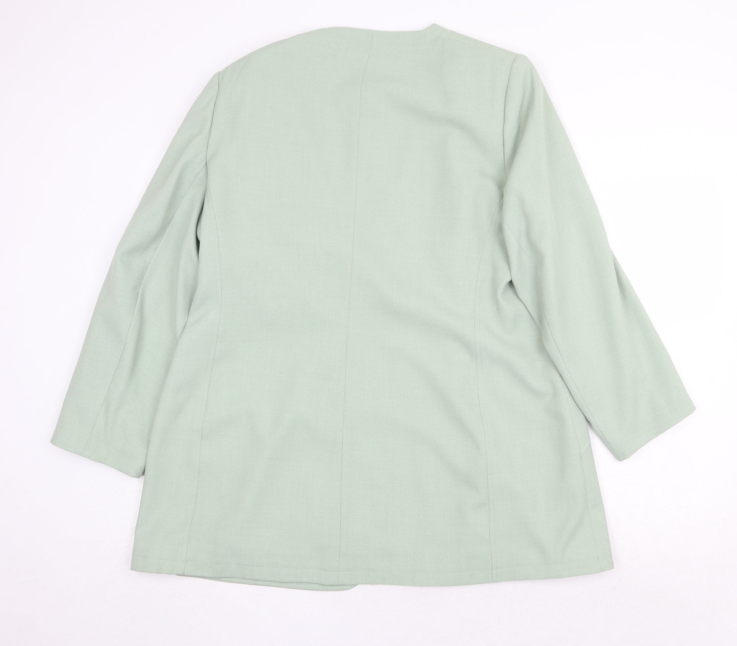 Isabelle Womens Green Jacket Blazer Size 18 Button