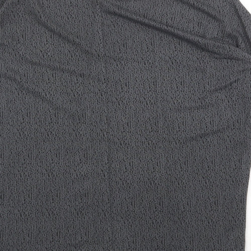 Warehouse Womens Grey Viscose Basic T-Shirt Size 10 Round Neck