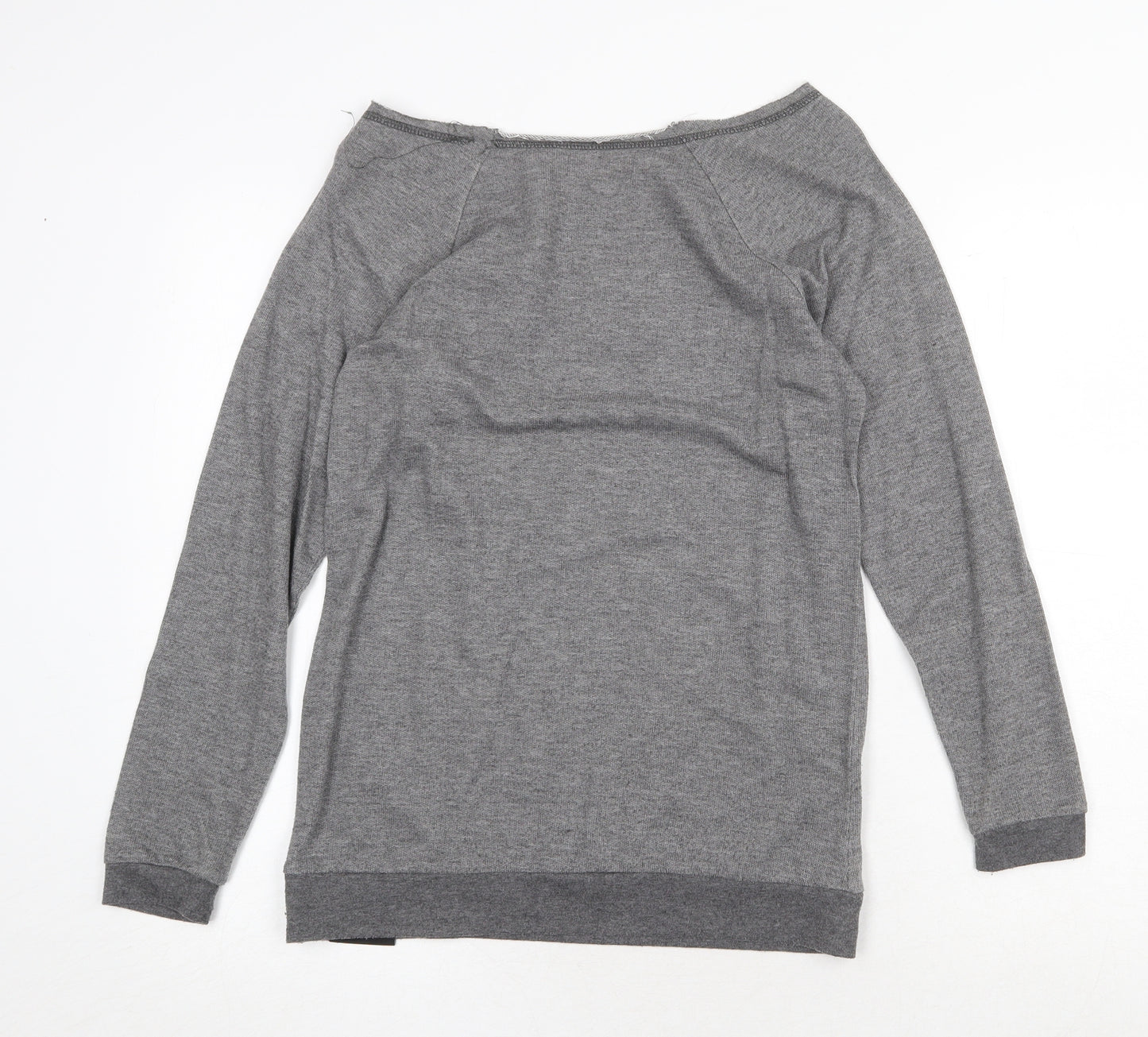 Pineapple Womens Grey Boat Neck Cotton Pullover Jumper Size XS