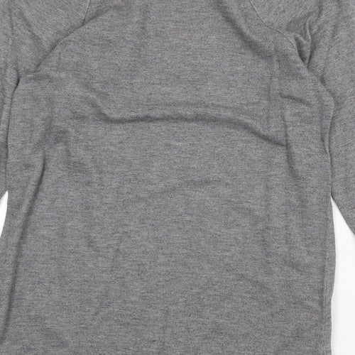 Pineapple Womens Grey Boat Neck Cotton Pullover Jumper Size XS