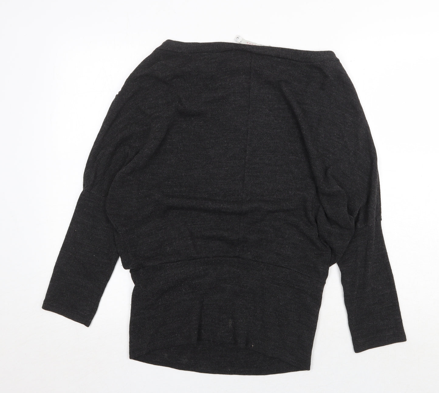 Cameo Rose Womens Grey Boat Neck Viscose Pullover Jumper Size L