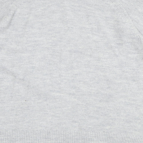 H&M Womens Grey Round Neck Acrylic Pullover Jumper Size L